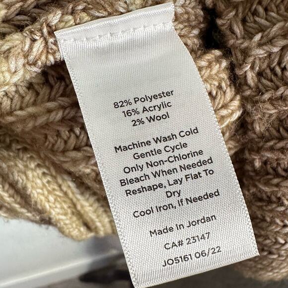 Talbots Women’s Block Stripe Half Zip Pullover Knit Sweater Size Medium - Picture 9 of 10